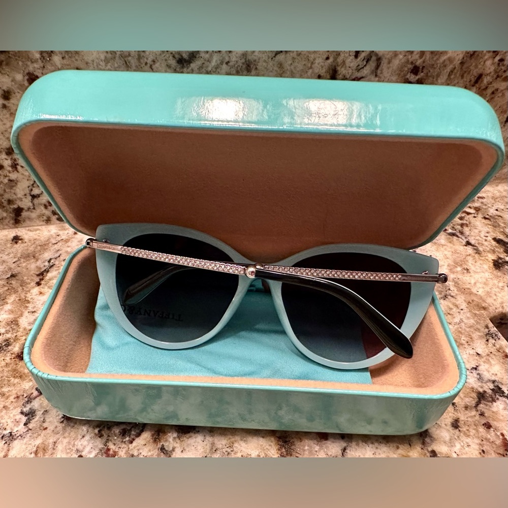 Tiffany & Co. Blue Black Crystal Sunglasses TF 4143-B RARE RETIRED - Picture 1 of 10